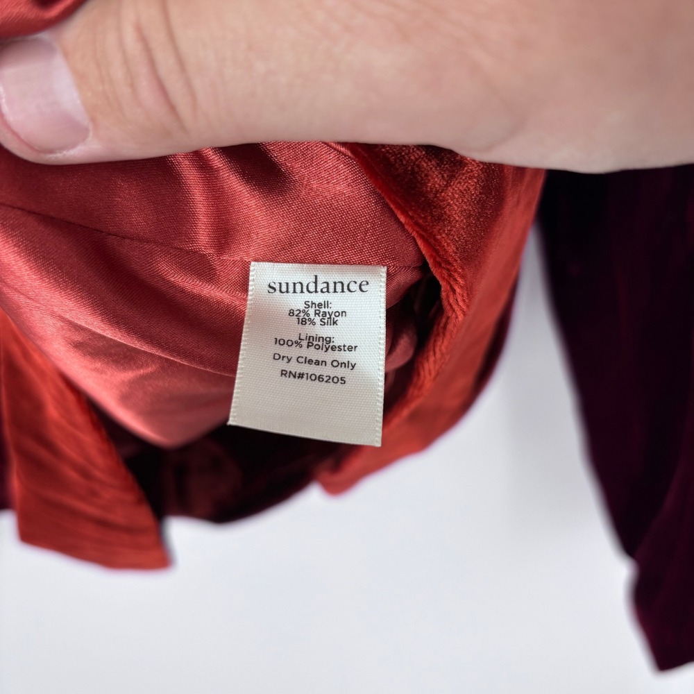 Sundance Velvet Blazer Orange Red - Picture 5 of 7